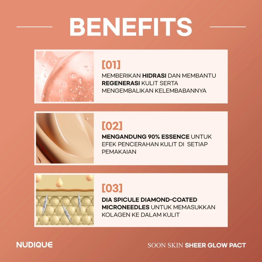 NUDIQUE Soon Skin Sheer Glow Pact (15gr)