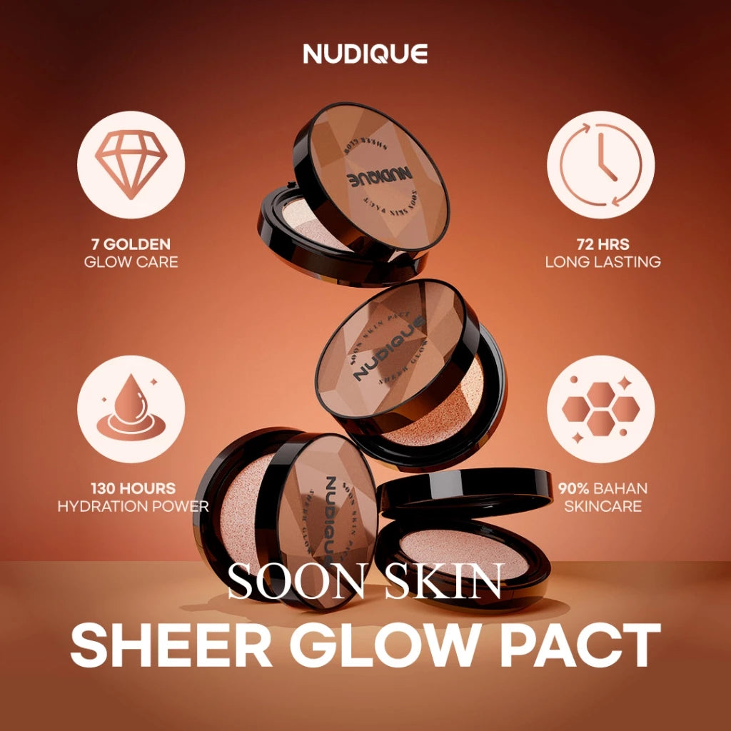 NUDIQUE Soon Skin Sheer Glow Pact (15gr)